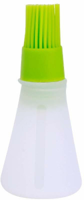 Bhavi Lifestyle Silicone Oil Dispenser Bottle with Brush Refillable Non-Drip Kitchen Spreader Silicon Round Pastry Brush(Pack of 1)