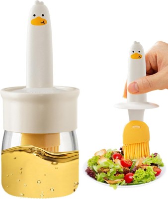 Bluwings 2 in 1 Olive Oil Measuring Dispenser Bottle With Silicone Brush Silicone, Plastic Round Pastry Brush(Pack of 1)