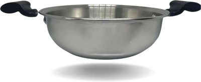 Hestia Stainless Steel Kadhai – Induction Friendly, Rust-Free with Cool-Touch Handles Induction Bottom Non-Stick Coated Cookware Set(Stainless Steel, 1 - Piece)