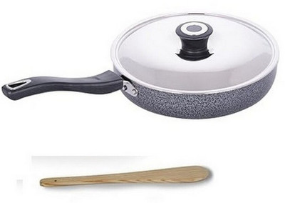 NARV Non Stick Dual Coating Fry Pan Aluminium Cookware with Stainless Steel Lid K1 Non-Stick Coated Cookware Set(Aluminium, 1 - Piece)