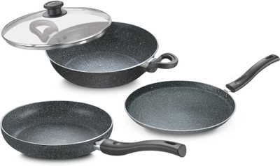 Prestige Induction Bottom Non-Stick Coated Cookware Set(Aluminium, 3 - Piece)