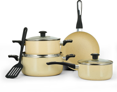 IMPEX Granite Coated Nonstick Cookware Set Beige (NCB 7108BG) Non-Stick Coated Cookware Set(Aluminium, 1 - Piece)