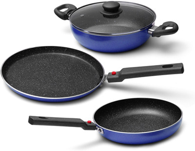 Prestige Omega Festival Pack Induction Bottom Non-Stick Coated Cookware Set(Aluminium, 3 - Piece)