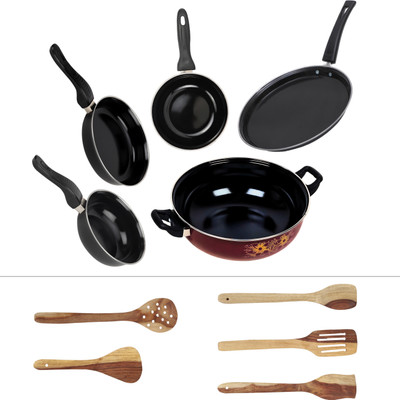MY STORE Milo Induction Bottom Cookware Set(Ceramic, 10 - Piece)
