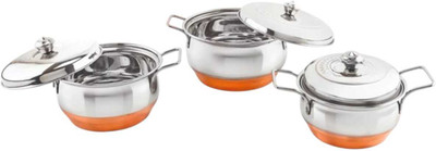 janki busniess hub Cookware Set(Steel, 3 - Piece)