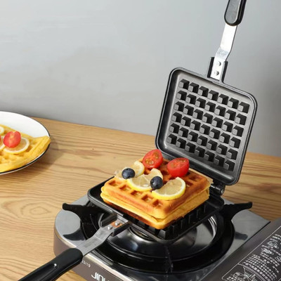 HM EVOTEK Scratch Proof Non‑Stick Aluminium Waffle Maker Gas Stove Pan Heavy Quick Release Waffle Maker