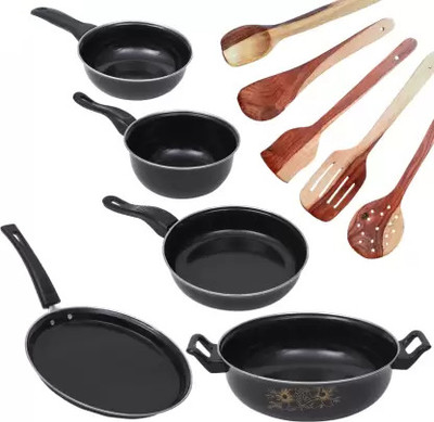 TOLXI Royal Induction Bottom Non-Stick Coated Cookware Set(Hard Anodised, 10 - Piece)