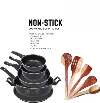 TOLXI SUPER Induction Bottom Non-Stick Coated Cookware Set(Ceramic, 10 - Piece)