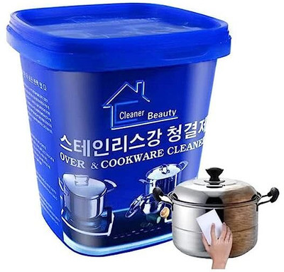 VCR ENTERPRISE Oven & Cookware Cleaner Stainless Steel Cleaning Paste Remove Stains Dishwash Bar(500 g)