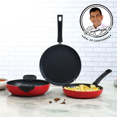 WONDERCHEF Venice Induction Bottom Non-Stick Coated Cookware Set(Aluminium, 3 - Piece)