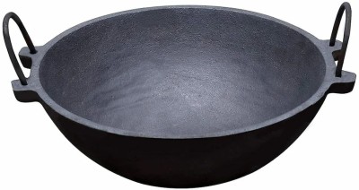 NMK Cast iron small 7.5 inch kadai / kadhai deepfry pan, Cookware Set(Cast Iron, 1 - Piece)