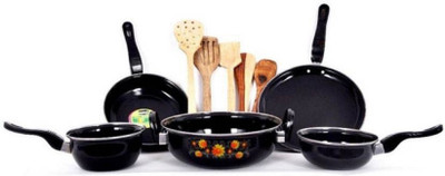 MY STORE Italiano Induction Bottom Non-Stick Coated Cookware Set(Ceramic, 10 - Piece)