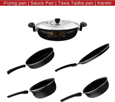 cookpro Cookpro Deluxe Non-stick(Natural Iron) Best Kitchen Cookware Set Of 6 Induction Bottom Non-Stick Coated Cookware Set(Cast Iron, 6 - Piece)