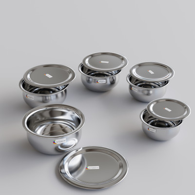 Vigneshgenix Magic Set of 5 Handi With Lid,Cookware Set Cookware Set(Stainless Steel, 5 - Piece)
