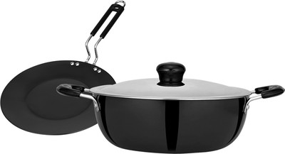 Chakmak ARES HARD ANODIZED (KT) COMBO Induction Bottom Non-Stick Coated Cookware Set(Aluminium, 2 - Piece)