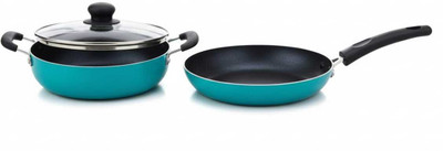 Tiara Creation Non Stick Fry Pan 22 cm and Kadhai 22 cm Combo Set I Non-Stick Coated Cookware Set(Aluminium, 1 - Piece)