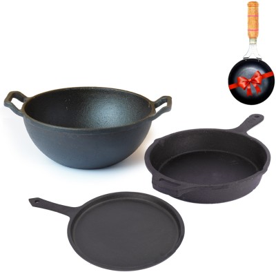 Buy Cast Iron Cookware Set: Kadai + Tawa Online @ Best Price - 40
