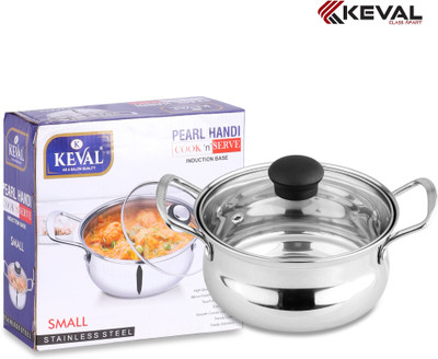 KEVAL Handi 2 L with Lid(Stainless Steel, Non-stick, Induction Bottom)