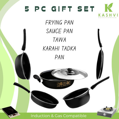 cookpro Induction Bottom Non-Stick Coated Cookware Set(Cast Iron, 6 - Piece)