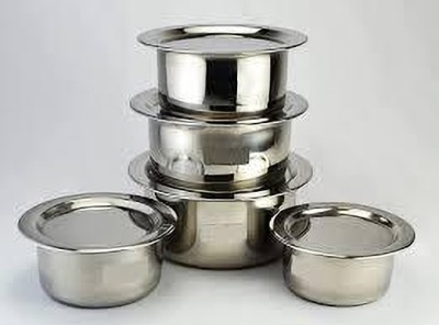 IM ENTERPRISE IM-502 Cookware Set(Stainless Steel, 10 - Piece)