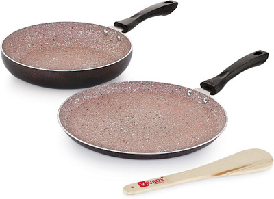 iVBOX ® Koca-Pro 2-Piece 5 Layer Coating Tawa and Fry Pan Gift Set Induction Bottom Non-Stick Coated Cookware Set(Aluminium, 2 - Piece)