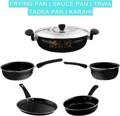 cookpro Induction Bottom Non-Stick Coated Cookware Set(Cast Iron, 6 - Piece)