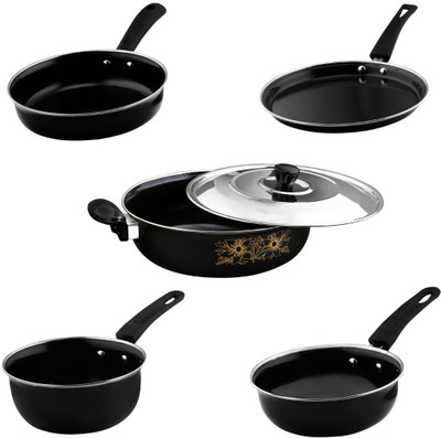 cookpro Induction Bottom Non-Stick Coated Cookware Set(Cast Iron, 6 - Piece)