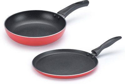 Judge ACE Twin Pack|Low Oil Cooking|Durable Body Non-Stick Coated Cookware Set(Aluminium, 2 - Piece)