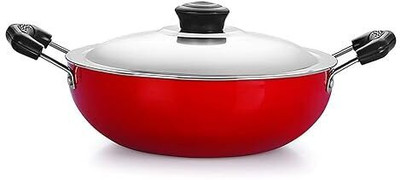 Redific kadhai nonstick Deep Fry Kadai pan for cooking ss Lid, Capacity 1.5 Litre Non-Stick Coated Cookware Set(PTFE (Non-stick), 1 - Piece)