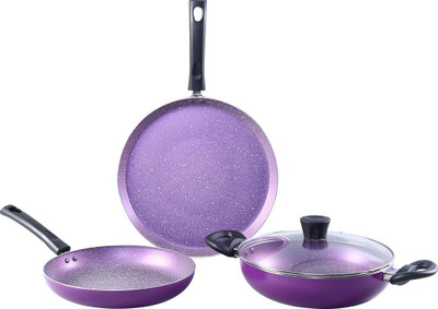 WONDERCHEF Tivoli Induction Bottom Non-Stick Coated Cookware Set(Aluminium, 4 - Piece)