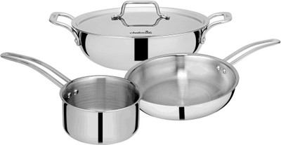 Chakmak CHAKMAK ARES TRIPLY (KSF) COMBO Induction Bottom Cookware Set(Triply, 3 - Piece)