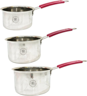 Konava Induction Bottom Cookware Set(Stainless Steel, 3 - Piece)