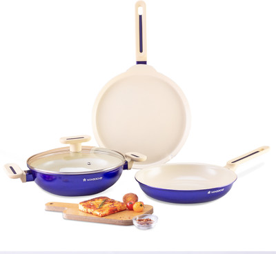 WONDERCHEF Bellagio Induction Bottom Non-Stick Coated Cookware Set(Aluminium, 4 - Piece)