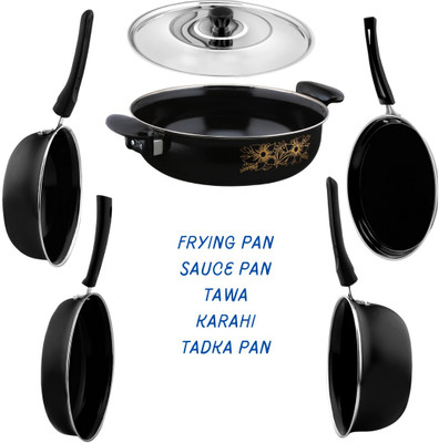 cookpro Induction Bottom Non-Stick Coated Cookware Set(Cast Iron, 6 - Piece)