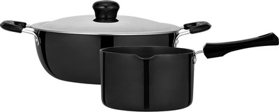 Chakmak ARES HARD ANODIZED (KS) COMBO Induction Bottom Non-Stick Coated Cookware Set(Aluminium, 2 - Piece)