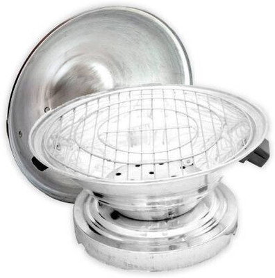 ANAY Multi Purpose Silver Colour Aluminum Oven|Gas Tandoor|Barbeque Griller|Bati|Pizza Maker|Dhokla Maker For Home And Kitchen & Outdoor | Grill Food Steamer Cookware Pack Of 1 Induction Bottom Non-Stick Coated Cookware Set(Aluminium, 1 - Piece)