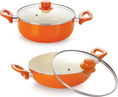 NIRLON Induction Bottom Non-Stick Coated Cookware Set(Aluminium, 2 - Piece)