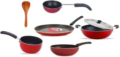 NAVRANG NONSTICK COOKWARE SET Non-Stick Coated Cookware Set(Aluminium, 10 - Piece)