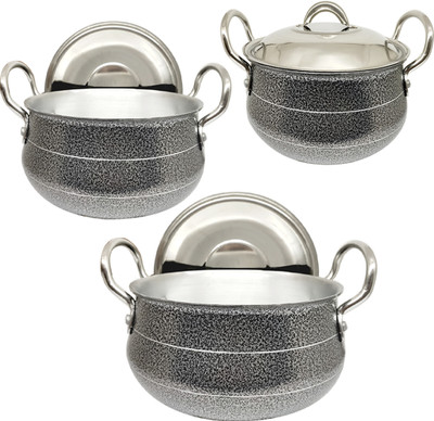bartan hub Cookware Set(Aluminium, 3 - Piece)