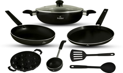 Prestlee Nonstick Tawa / Flat Tawa / Dosa Tawa Combo Non-Stick Coated Cookware Set(PTFE (Non-stick), 8 - Piece)