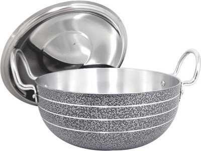 bartan hub Kadhai With Lid (4000 ml) Cookware Set(Aluminium, 1 - Piece)