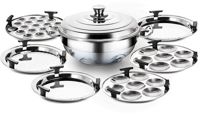 MILTON pro cook Multi - Kadhai With Lid - 26cm Induction Bottom Non-Stick Coated Cookware Set(Stainless Steel, 1 - Piece)