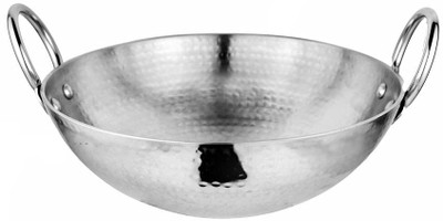 Dynore Stainless Steel Hammered Kadhai/Heavy Bottom Cookware/Kadhai Cookware Set(Stainless Steel, 1 - Piece)