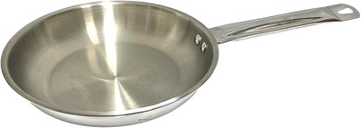 Dynore stainless steel thick gauge triply bottom frypan with Riveted Sturdy Handle Induction Bottom Cookware Set(Stainless Steel, 1 - Piece)