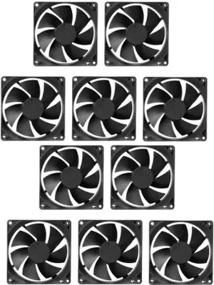 THE VINITRON Pack of 10 DC 12V Cooling Fan for DIY Incubator Cabinet & PC Case Cooling Fan All in one Cooler(Black)