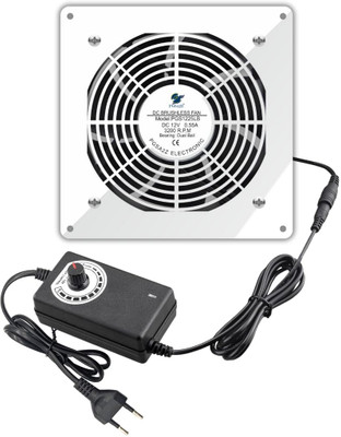 PGSA2Z 120mm Adjustable Speed Cooling Fan with AC Plug, Ideal for Electronics Cooler(White)