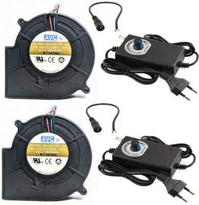 TNA2Z ELECTRONICS SpeedController 97mmx33mm 5000 RPM DCBlower Fan Wooden Stove DIY Cooling Exhaust Cooling Fan All in one Cooler(Black)