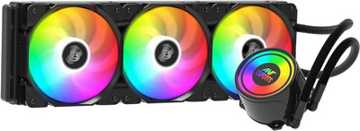 Ant Esports ICE-360 ARGB 360mm Addressable RGB 2600RPM AIO I CPU Liquid Cooler - Black Cooler(Black)