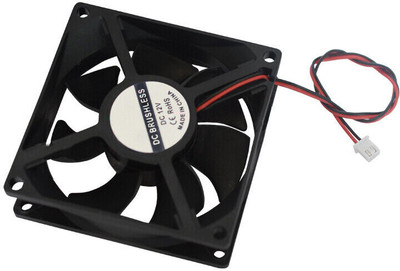 SAADIYA 3 Inches CPU SMPS Cooling Radiator Fan for projects Cooling Fan Cabinet Cooler(Black)