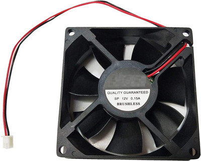 Prowans 12 volts Cabinet Fan 3-Inch Square (80 * 80 * 25 MM) 12 V DC Cooling fan Cooler(Black)